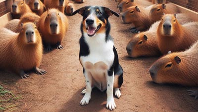 capibara e cani